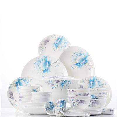 欧美人妖综合网48头聆听花开骨瓷礼品餐具套装